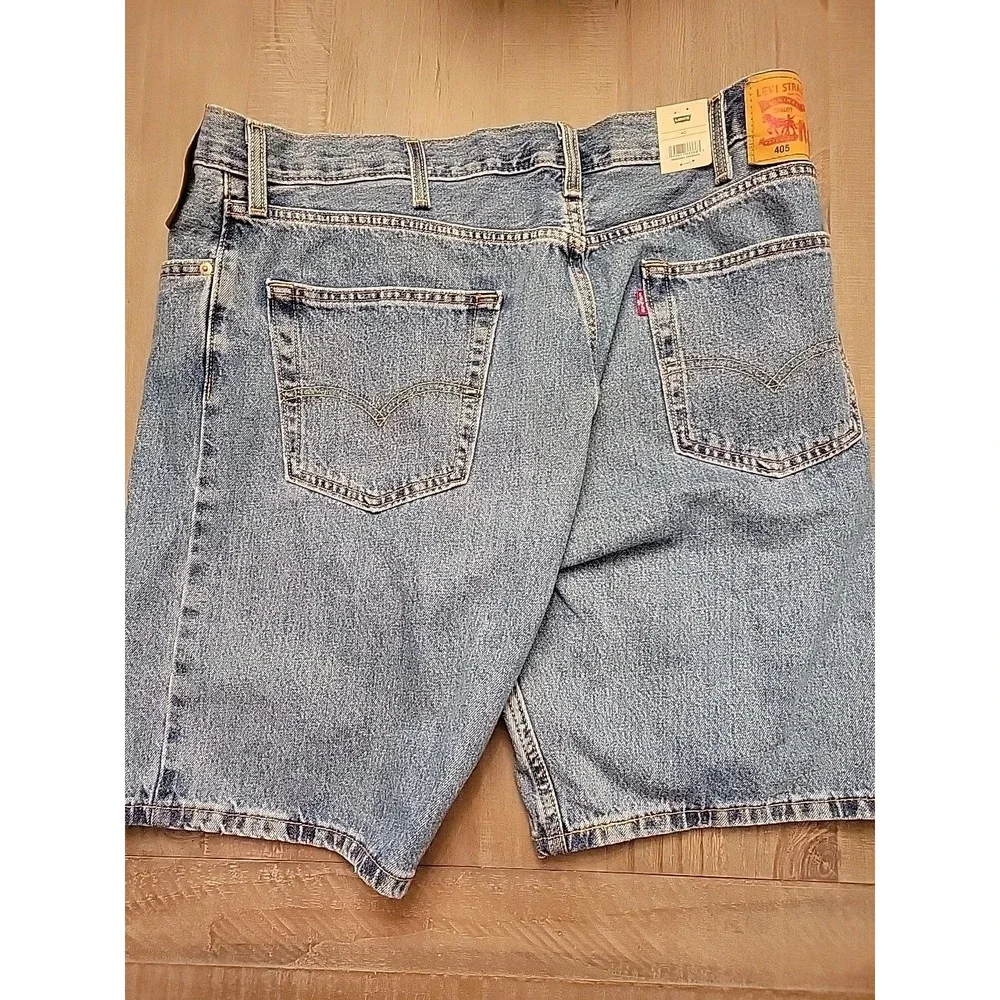 Levi‎ Levis 405 Medium Wash Jean Shorts Mens Sz 40 New NWT Denim Strauss Stylish